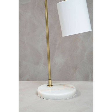 Newton White Shade Desk Lamp