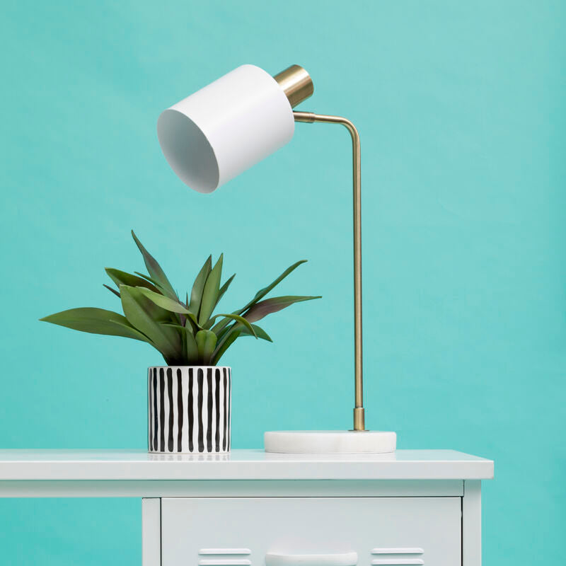 Newton White Shade Desk Lamp