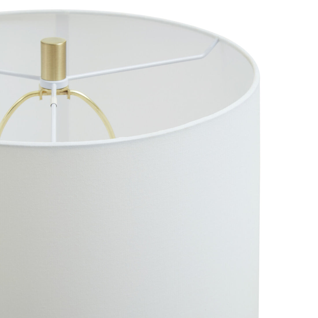 Nadia White Fabric Shade Table Lamp - Image 4