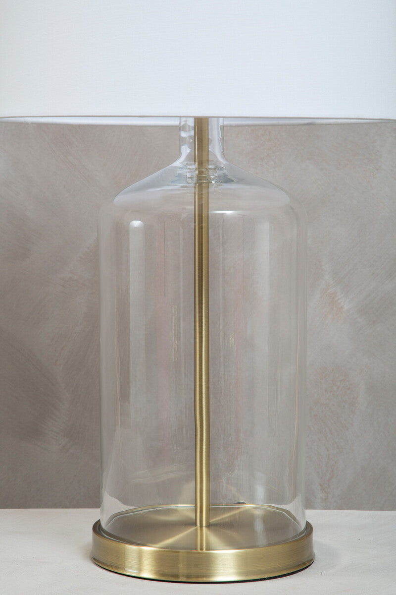 Nadia White Fabric Shade Table Lamp