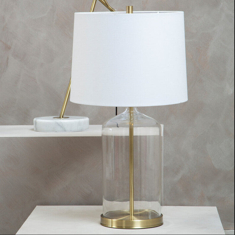 Nadia White Fabric Shade Table Lamp - Image 5