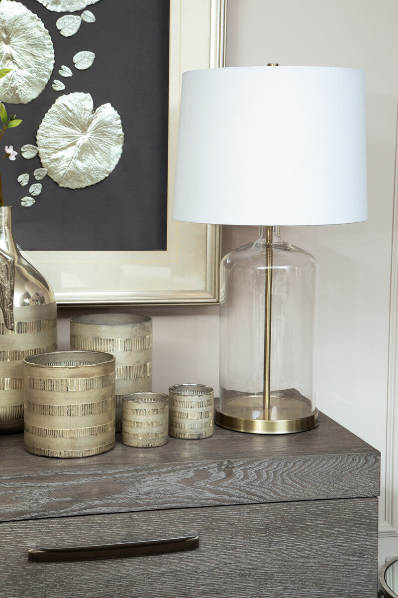 Nadia White Fabric Shade Table Lamp - Image 6