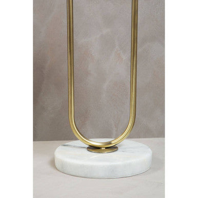 Nolan White Fabric Shade Table Lamp