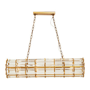 Karli Brass Eight Bulb Pendant Light