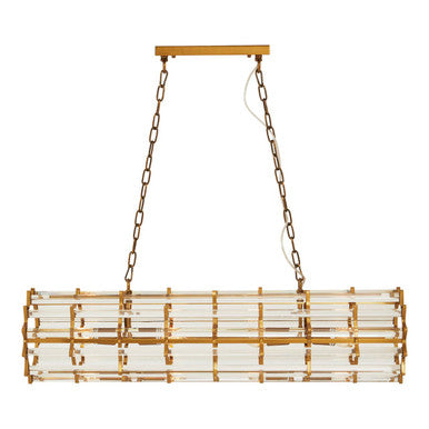 Karli Brass Eight Bulb Pendant Light - Image 9
