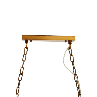 Karli Brass Eight Bulb Pendant Light