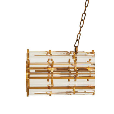 Karli Brass Eight Bulb Pendant Light