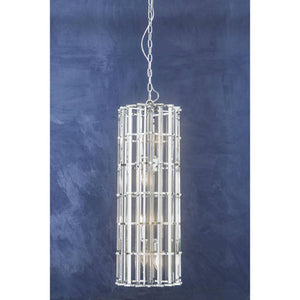 Karli Glass And Chrome Finish Large Vertical Pendant Light