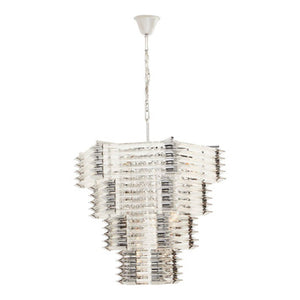Glass and Chrome Finish Prism Light with Fifteen Bulbs | Karli