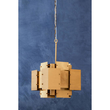 Karlo Metal Brass Finish Pendant Light With Four Bulbs