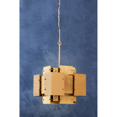 Karlo Metal Brass Finish Pendant Light With Four Bulbs