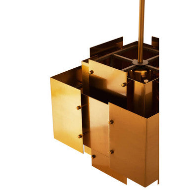 Karlo Metal Brass Finish Pendant Light With Four Bulbs - Image 4