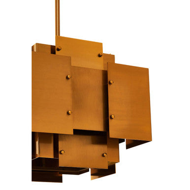Karlo Metal Brass Finish Pendant Light With Four Bulbs - Image 5