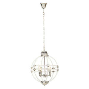 Pendant Light in Clear Acrylic and Chrome Finish | Karlo