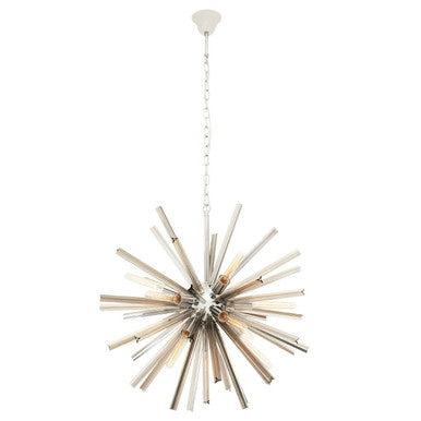 Karlo Smoke Grey Glass And Chrome Finish Light