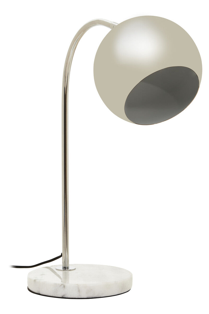 Karter Chrome Finish Table Lamp With White Base - Image 6