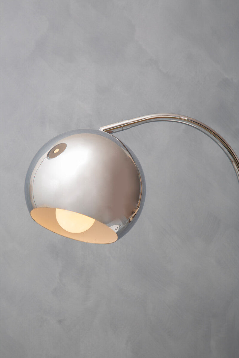 Karter Chrome Finish Table Lamp With White Base - Image 7