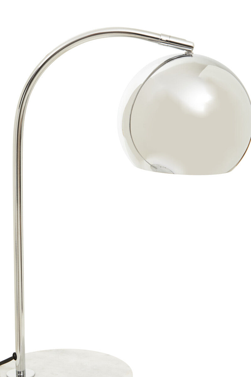Karter Chrome Finish Table Lamp With White Base - Image 8