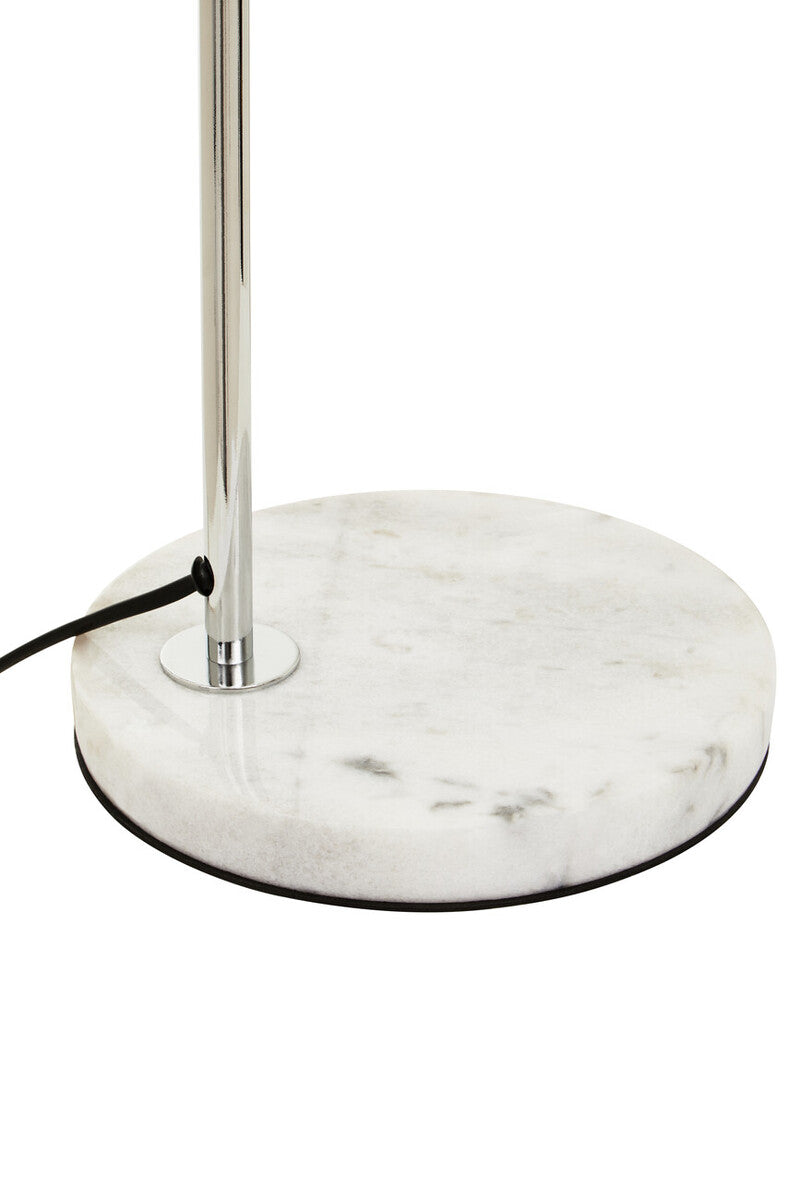 Karter Chrome Finish Table Lamp With White Base - Image 10