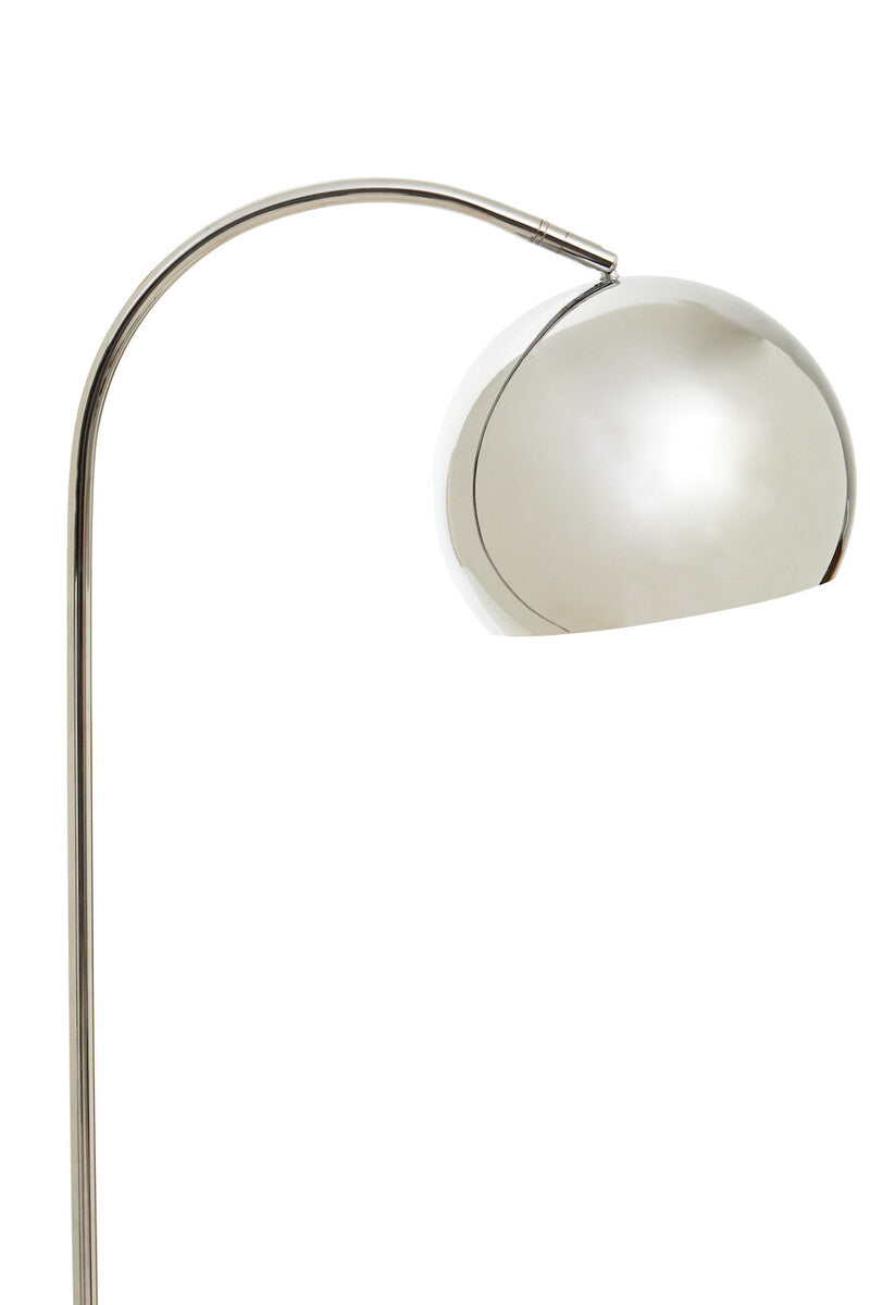 Karter Floor Chrome Finish Lamp With White Base - Image 9