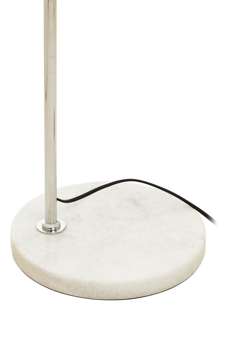 Karter Floor Chrome Finish Lamp With White Base - Image 11