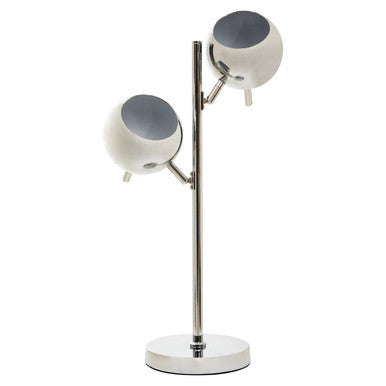 Karter Chrome Finish Table Lamp With Two Lights