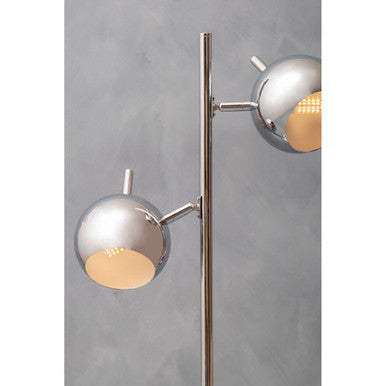 Karter Chrome Finish Table Lamp With Two Lights - Image 5