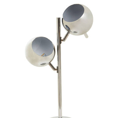 Karter Chrome Finish Table Lamp With Two Lights - Image 7