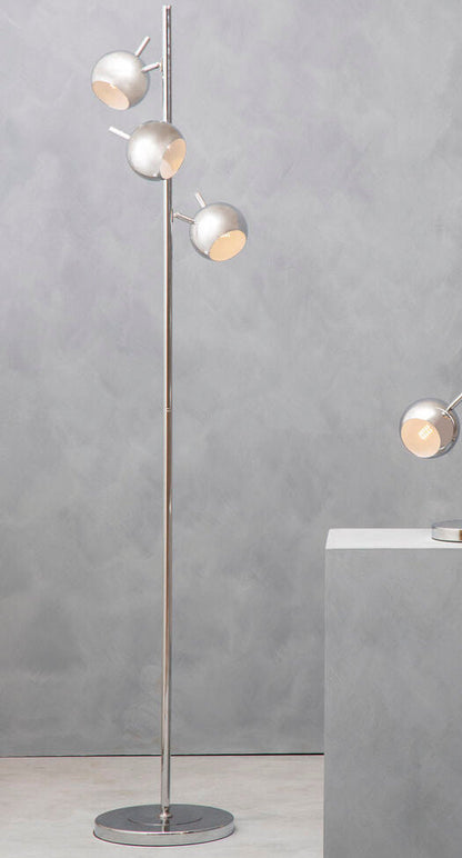 Karter Chrome Finish Floor Lamp With Three Lights - Image 2