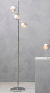 Karter Chrome Finish Floor Lamp With Three Lights