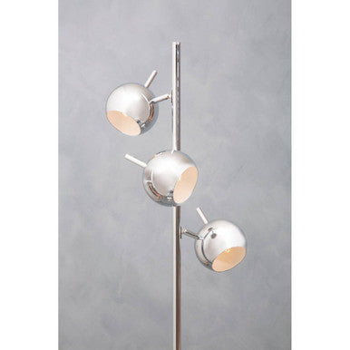 Karter Chrome Finish Floor Lamp With Three Lights - Image 4