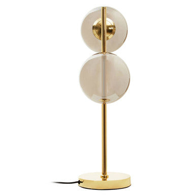 Karter Silver Glass With Gold Finish Table Lamp