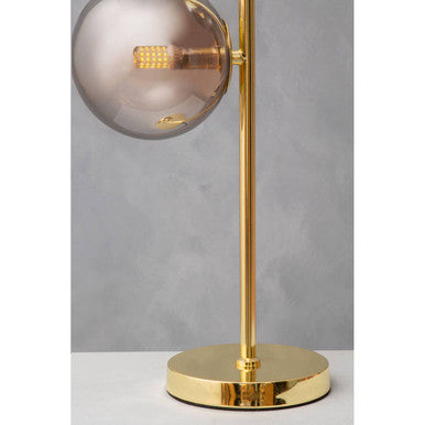 Karter Silver Glass With Gold Finish Table Lamp