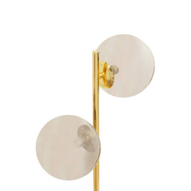 Karter Silver Glass With Gold Finish Table Lamp