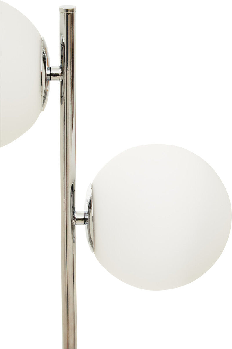Karter White Glass With Chrome Table Lamp - Image 7