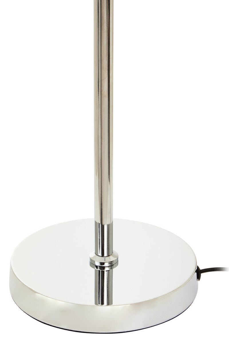 Karter White Glass With Chrome Table Lamp