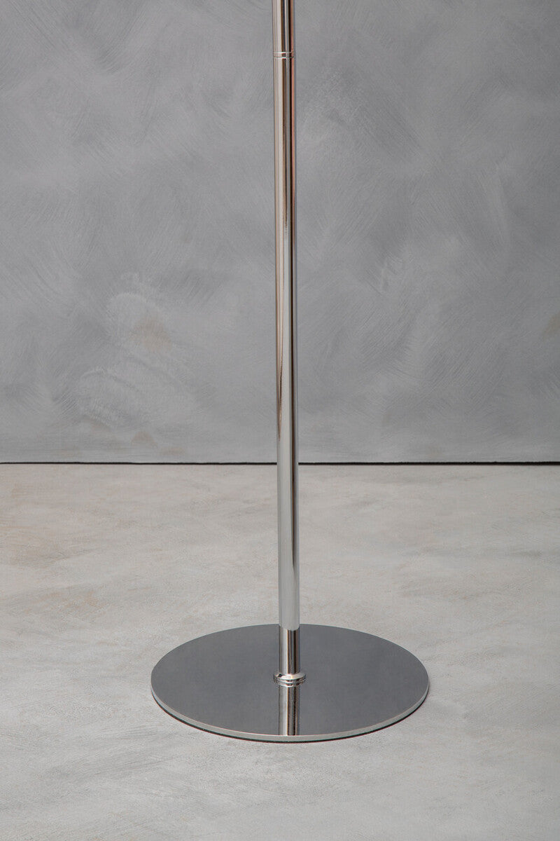 Karter Chrome Finish And White Glass Floor Lamp - Image 5