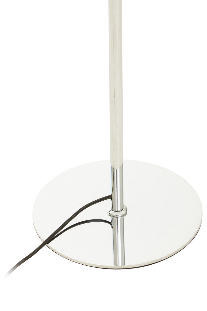 Karter Chrome Finish And White Glass Floor Lamp