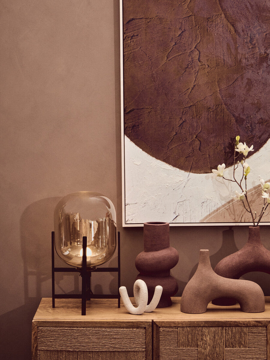 Trieste Matte Black and Glass Table Lamp - Image 4