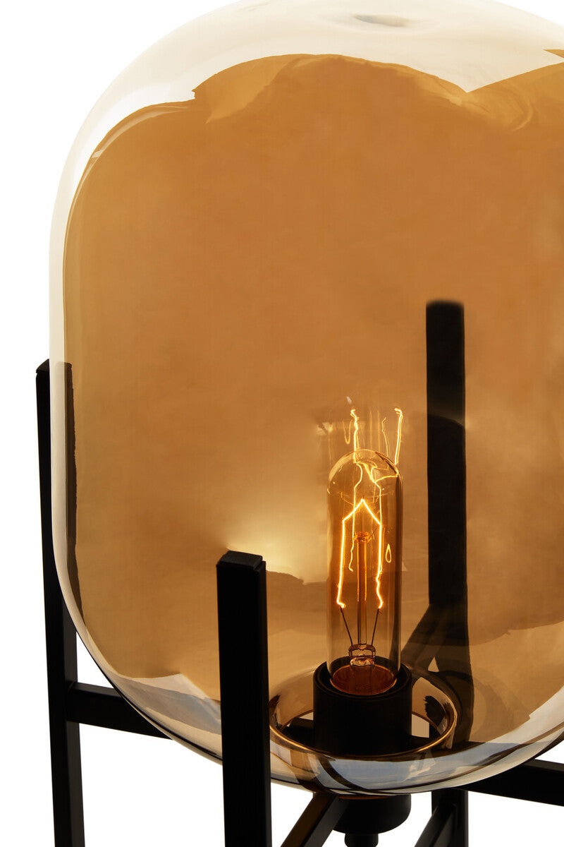 Trieste Matte Black and Glass Table Lamp - Image 5