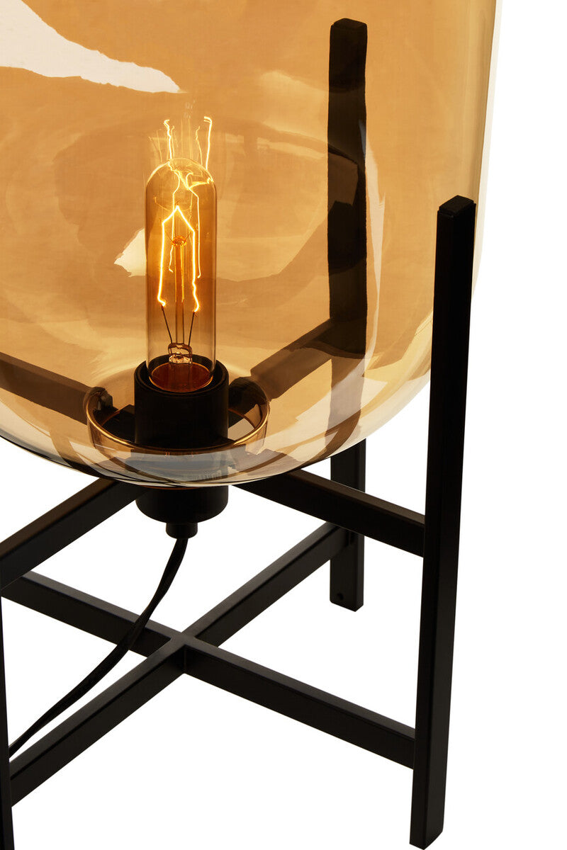 Trieste Matte Black and Glass Table Lamp - Image 7