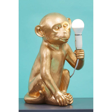 Boho Gold Finish Monkey Lamp - Image 3