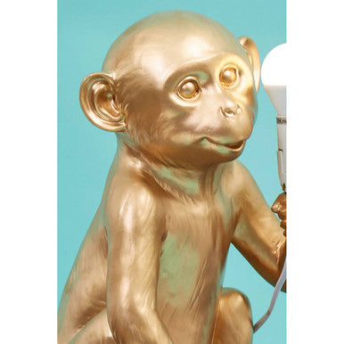Boho Gold Finish Monkey Lamp - Image 5