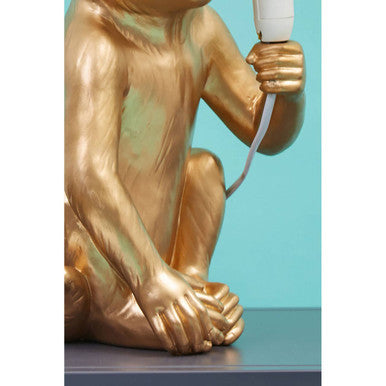 Boho Gold Finish Monkey Lamp - Image 6