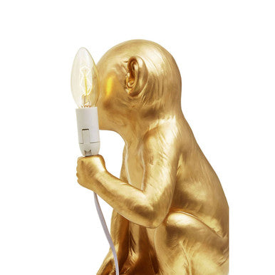 Boho Gold Finish Monkey Lamp - Image 9