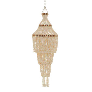 Natural White and Amber Shell Large Pendant Shade | Palu