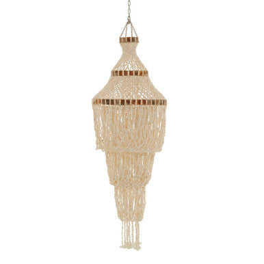 Palu Natural White and Amber Shell Pendant Shade
