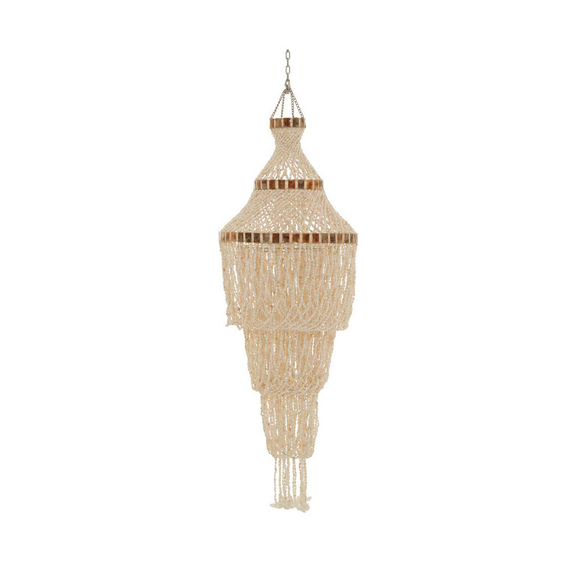 Palu Natural White and Amber Shell Pendant Shade