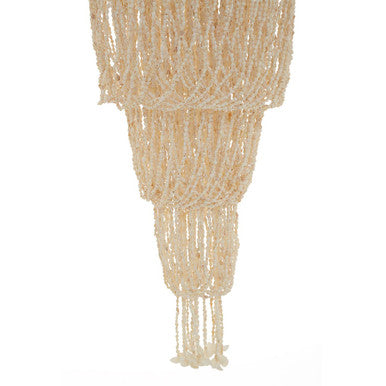 Palu Natural White and Amber Shell Pendant Shade