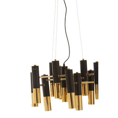 Drone Gold Finish And Black Pendant Light - Image 3